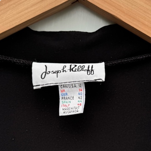 Joseph Ribkoff scoop neck size 12 Elegant Black Blouse - Picture 3 of 6